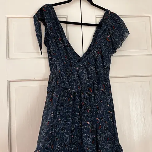 Ulla Johnson Dania Ruffled Midi Dress Handkerchief Hem Floral Asymmetric Size 2