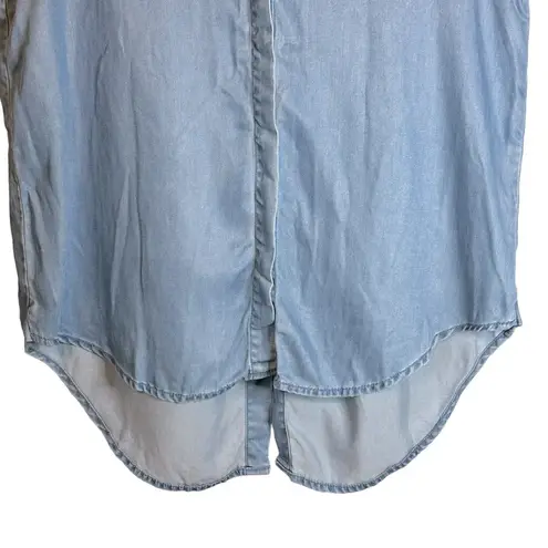 NYDJ Not Your Daughter’s Jeans Vara Indigo Sleeveless Chambray Top MCHM3463 XS