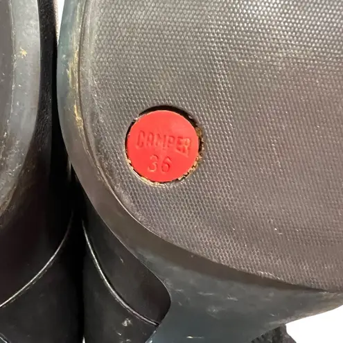 CAMPER Myriam Black Leather Lace Up Bootie Sz 36