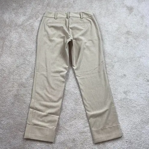 New York & Co. Beige Cuffed Cropped Pants 0