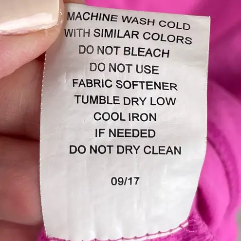 IBKUL Women's Long Sleeve Quarter Zip Mesh Cooling Pullover Top Pink Size Medium