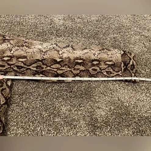 Alexander Jordan Snake Skin Flowy Top Animal Print Black Size XL