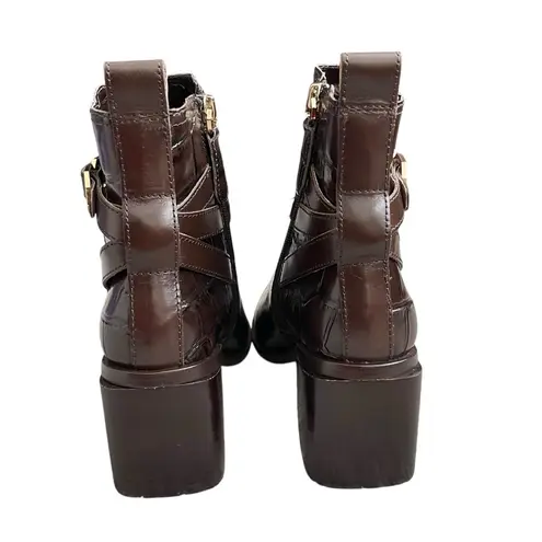 Louise et Cie Uzma Bootie Brown Leather Women’s Size 8 Block Heel