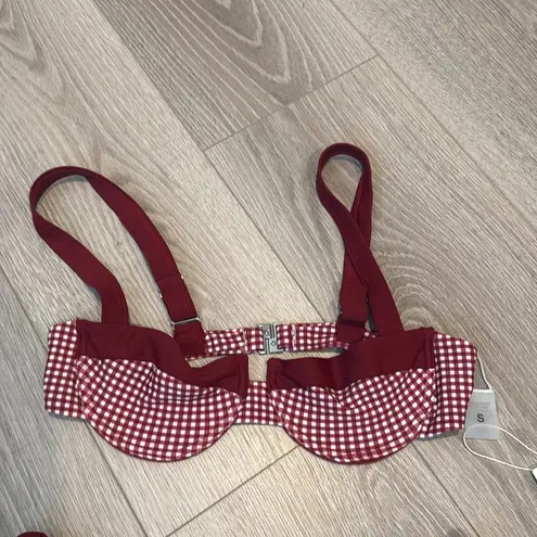 BNWT Sundaze Brunch Parker Bikini Top Size Small Red