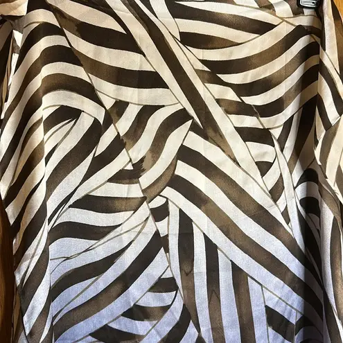 Henri Bendel 100% Silk Scarf. Multi Color Ranging Royal Blue/Navy to Brown