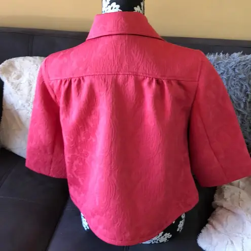 Laura Ashley Pink 3/4 Sleeve Blazer Jacket Size M