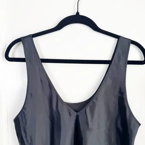 Farr West Vintage Satin Sleek Reversible Camisole Tank Top Black Style 123 Large
