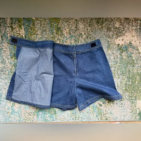 Vintage Y2K Tapemeasure denim jean skort, size 12 Blue