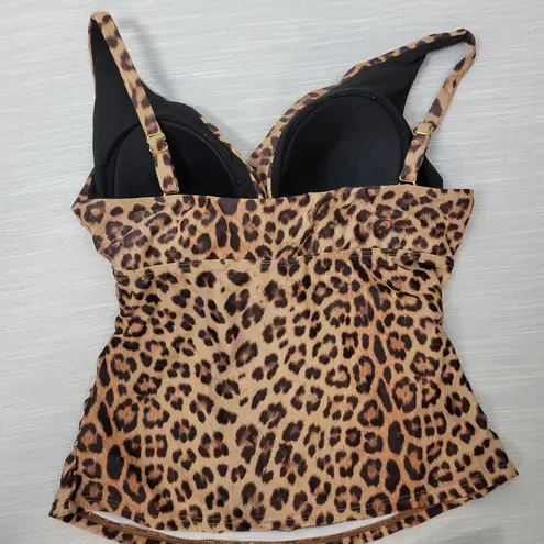 Pursuit Womens Swimsuit Size 10 Brown Leopard Print 2