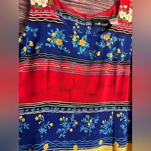 Sag Harbor Multi-Colored Dress. Size 14.