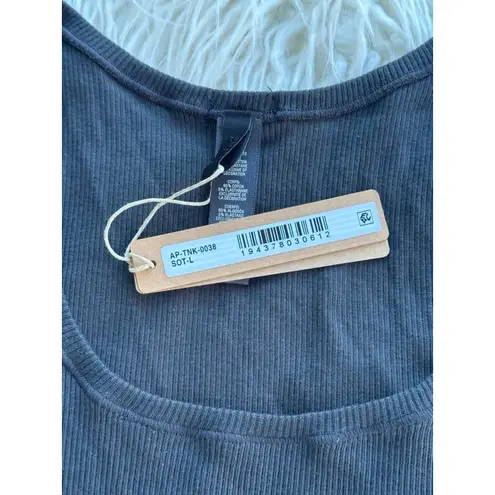 SKIMS Cotton Rib Tank Soot Size Large