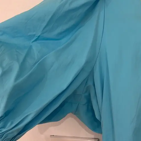 Open Edit Turquoise Puff Sleeve Sun Dress