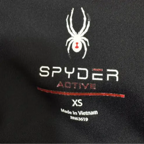 Spyder Dual Texture Leg Pocket High Rise Ankle Leggings Black XS