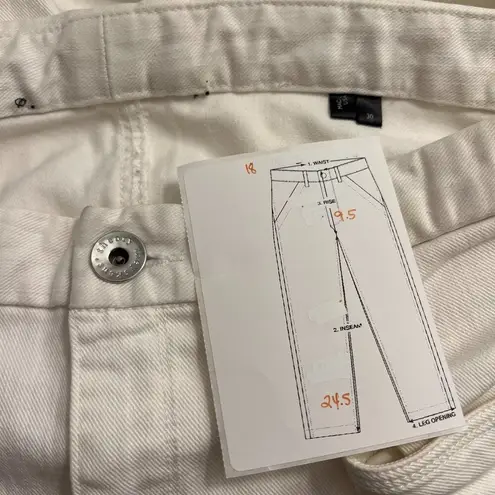 Theyskens Theory White Posy Crop Cuff Skinny Jean Women's Size 30