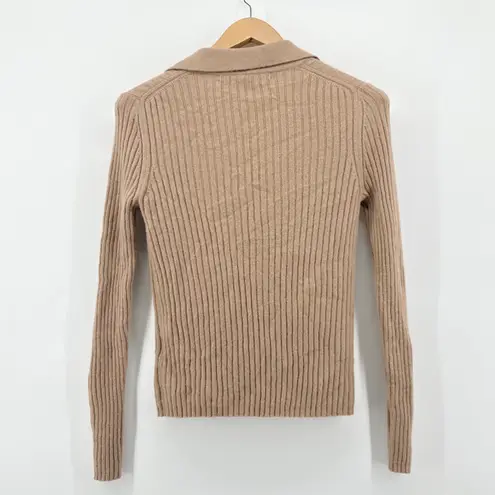 Veronica Beard Lazana Cashmere Ribbed Button Down Cardigan Sweater Medium