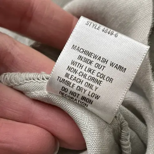 CP Shades Dress Size Medium Light Gray Linen Made In USA Beach Coastal Resort