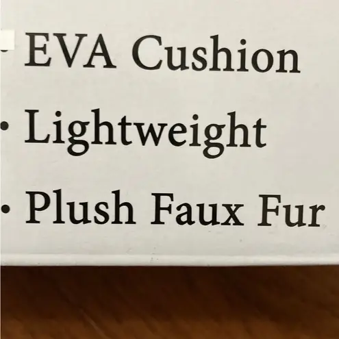 32 Degrees Heat Plush Faux Fur Cushion Slide Slipper, Black, NEW, Size L