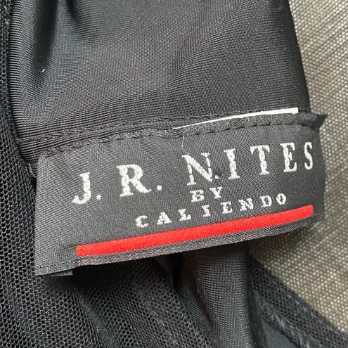 90s 80s Vintage Sheer Mesh Sleeve Velvet Top Blouse Women’s Small Goth Vamp Sexy Black