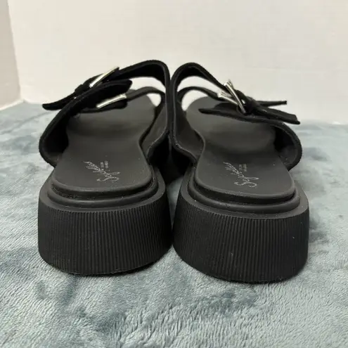 Seychelles Buckle Platform Sandals Women’s Sz 8 Black Anthropologie