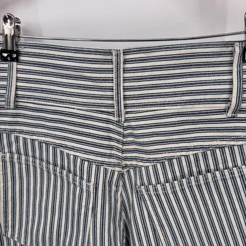 Vintage Bennini High Waisted Shorts Womens 5/6 Blue White Railroad Stripe Cotton Size undefined