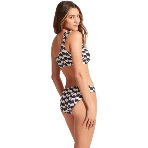 Seafolly Women's Standard Bandeau One Shoulder Bikini Top Swimsuit, Modern Sz: 4