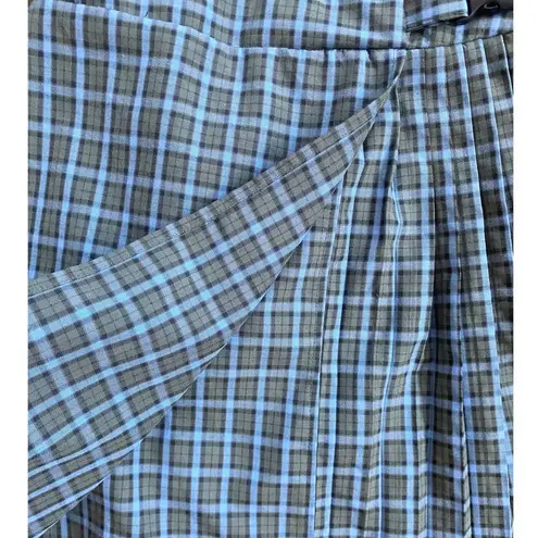 Wild Fable Pleated Plaid Mini Wrap Skirt Buckle Preloved Y2K Fashion SZ S