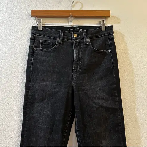 Veronica Beard Women's Ryleigh Slim Straight High Rise Jeans Washed Onyx Size 28