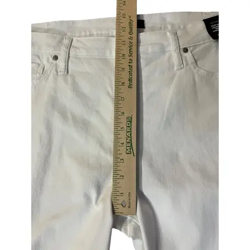 Silver Jeans Crop Pants Womens 20W NEW Off White Straight Raw Hem L27