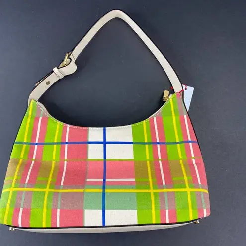 Bermuda Frances Valentine Laura  Plaid Hobo Bag