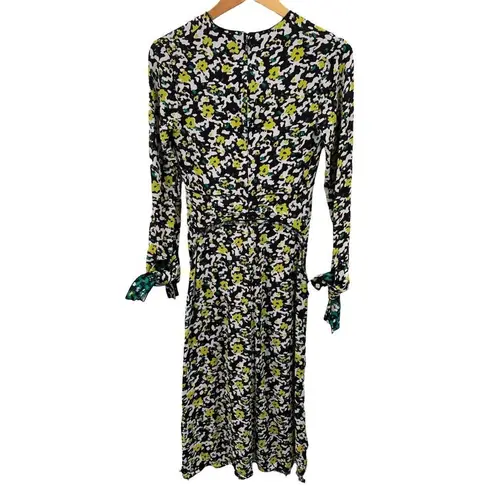 Proenza Schouler Multicolor FLORAL KNOT Crepe Dress Size 2