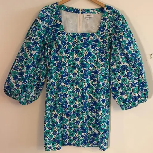 Yumi Kim Audrina Floral Cotton Mini Long Puff Sleeve Dress Size 0
