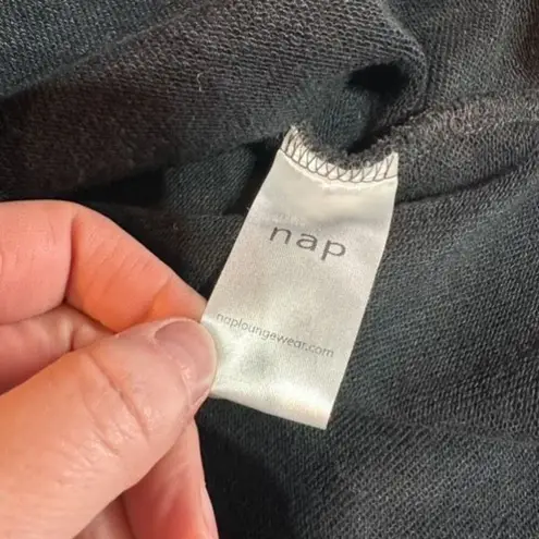 Nap Women's Loungewear Terry Cropped Boxy Drawstring Hem Sweatshirt Black Small