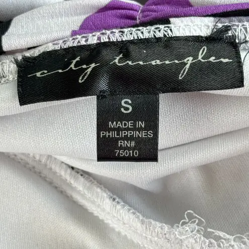 City Triangles Vintage  Bubble Dress Womens S Y2K Purple‎ Geometric Abstract Chic