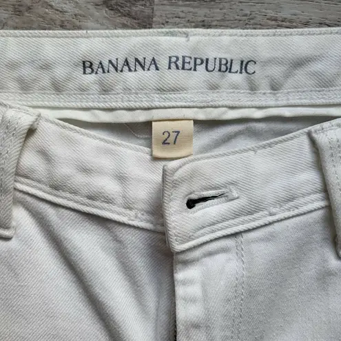 Banana Republic  White Solid Sculpt Skinny Crop Summer Capri Jeans Womens Size 27