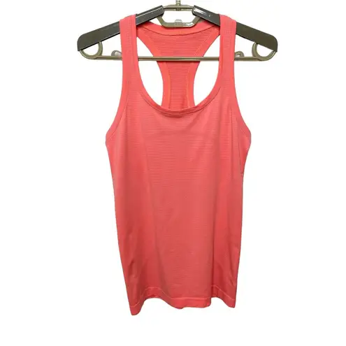 Lululemon  Swiftly Tech Racerback In Heathered Neon Pink Lightweight Run Size 4