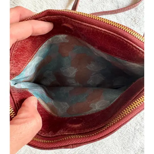 HOBO International Red Leather Evella Crossbody Shoulder Bag Purse