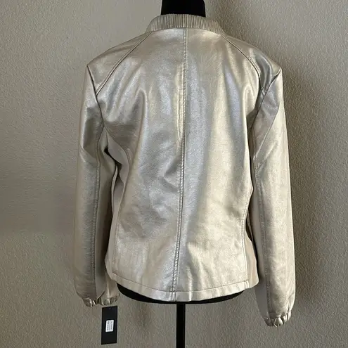 Marc New York NWT  Latte Gold Metallic Bomber Jacket