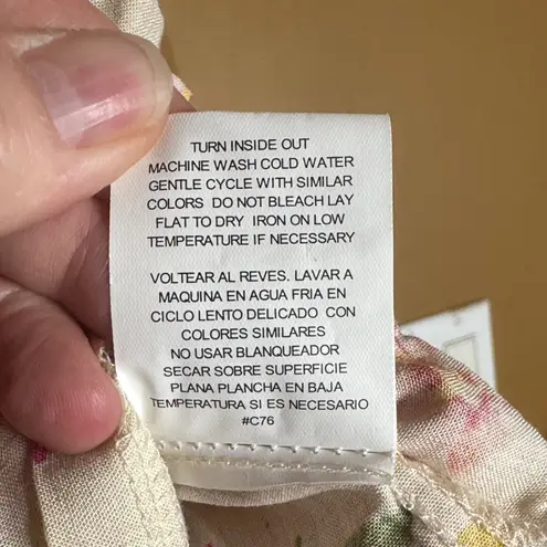 Lila Rose NWOT Lily Rose Linen Blend Floral Print Paper Bag Tie Shorts Size Small