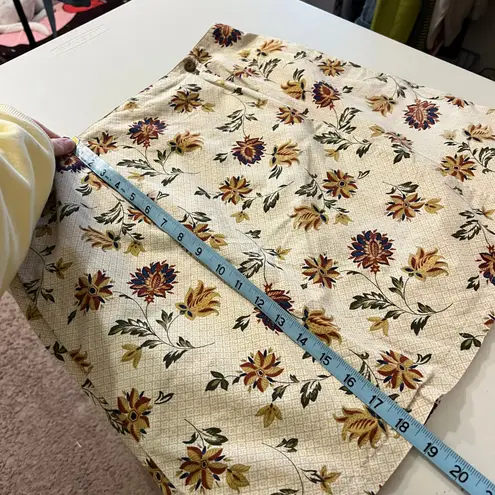 White Stag Vintage 90s Cotton Moody Floral Printed Wrap Mini Skirt Size 14