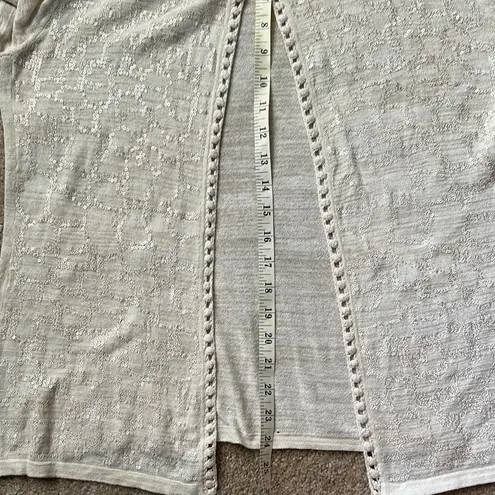 Coldwater Creek Cream Cardigan Sweater Crotchet Detail Boho Women’s XL 16 Y2K