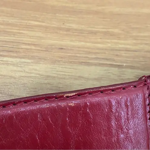 Vintage MILOR 11612 Burgundy Genuine Leather Brass