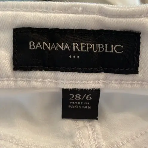 Banana Republic  White Jean Skirt