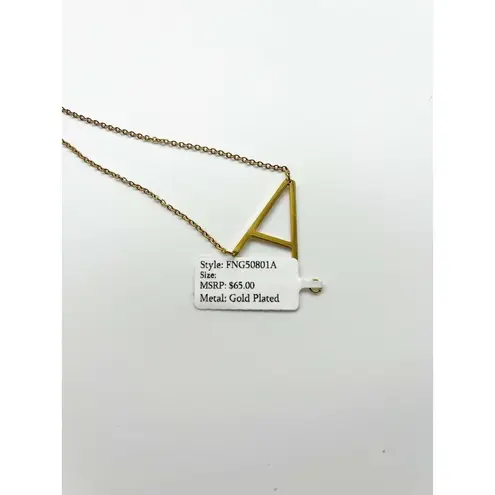 Savvy Nordstroms Cie Jewels 14k Gold Plated XL Initial A Necklace NWD