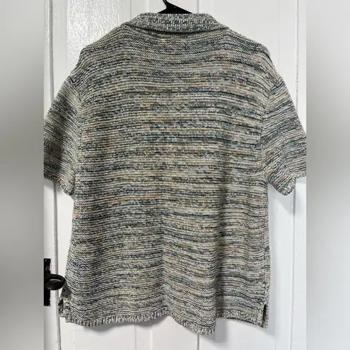 Haven Well Within Organic Cotton Linen Blend Spacedye Johnny Collar Sweater XL