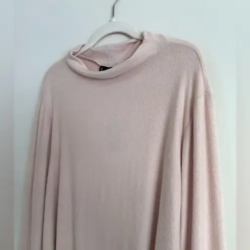 Bobeau Mock Neck Sweater Long Sleeve Ruffled Cuffs - Size 1X - NWT