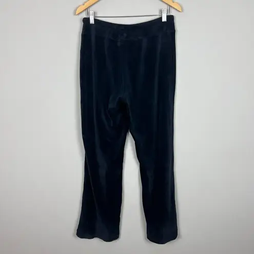 Coolibar Beach Velour Pants Women Small Black Pull On Drawstring UPF 50 Wide Leg