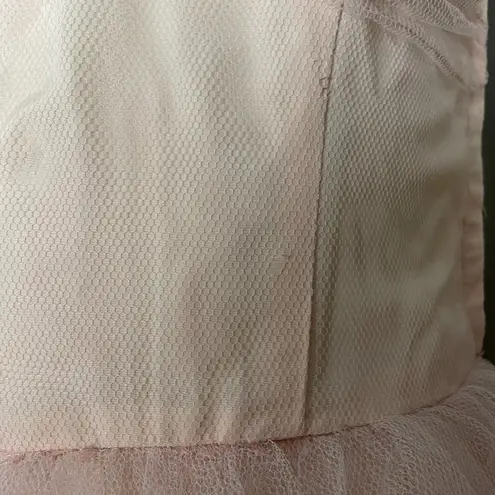 Vintage Prom Dress Strapless Wounded Bird Pink Tulle Susie Q Halloween Costume Size XXS