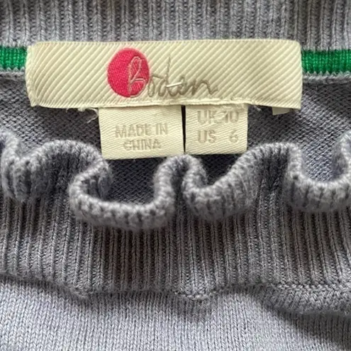 Boden | River Lara Ruffle Mock Neck Pullover Sweater Purple Size 6