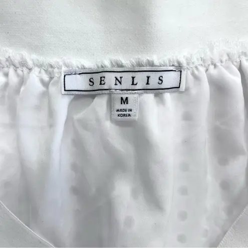 Senlis Lila White Eyelet & Lace Midi Skirt NWOT Size M