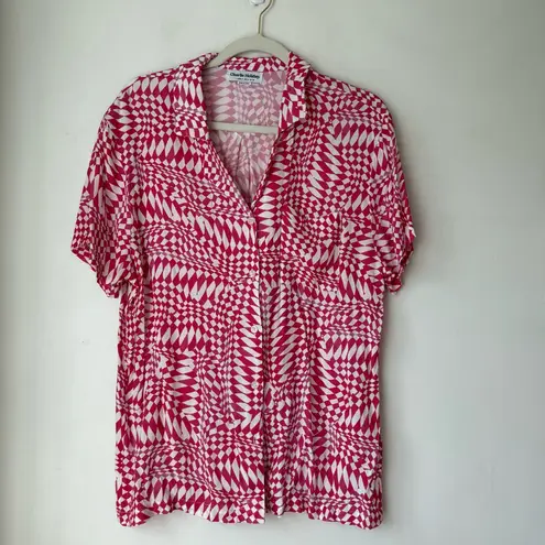 Charlie Holiday Lola Pink & White Wavy Checkered Printed Shirt 4